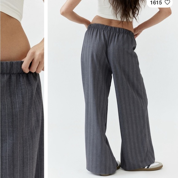 Urban Renewal Remnants Pinstripe Pull-On Trouser Pant - Picture 3 of 8